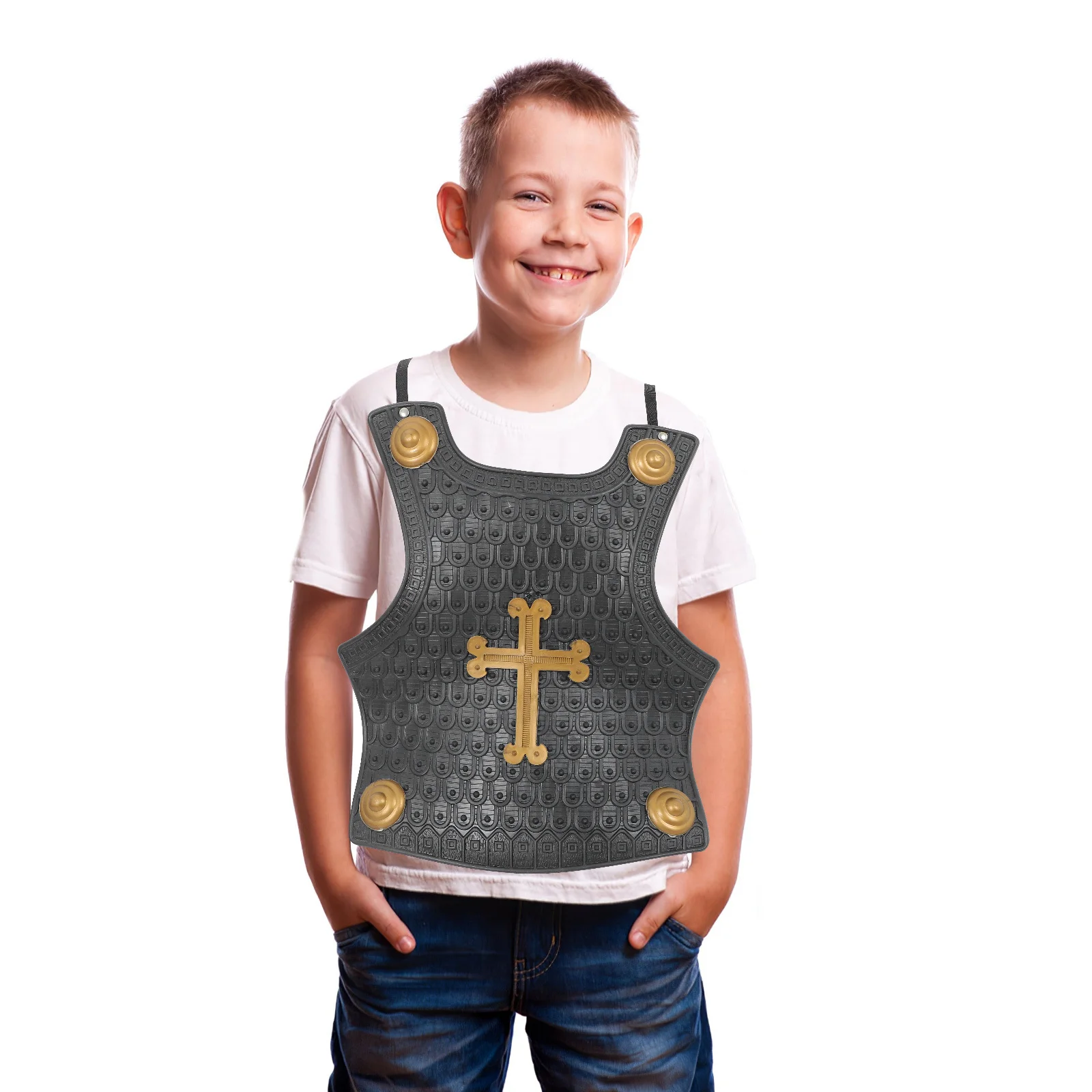 1pc Kinder Ritter Mittelalterlichen Kostüm Zubehör Halloween Cosplay Partei Rolle Spielen Rüstung Set Leichte Kunststoff Für Jungen Mädchen Ritter