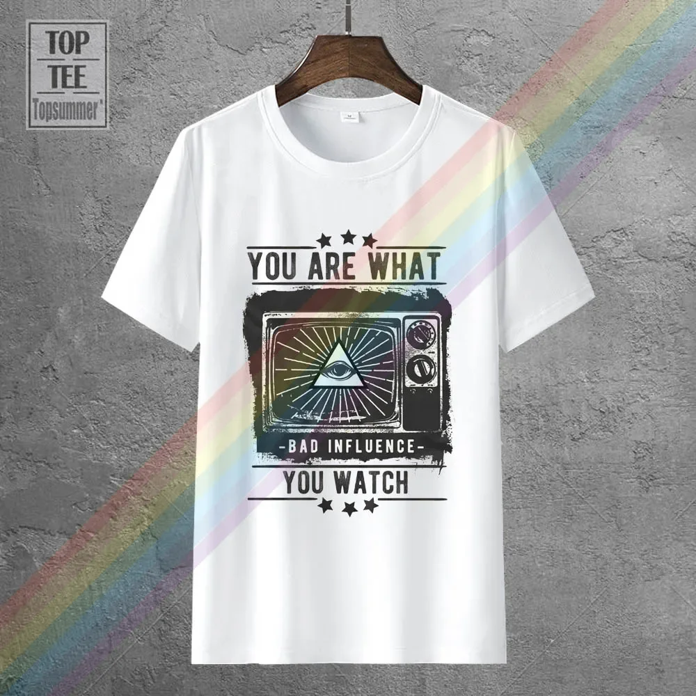 Illuminati T Shirt Mind Control Ufo Mason Eye Triangle Brand Summer Men Cotton Clothing High Quality Custom Graphic Shirts