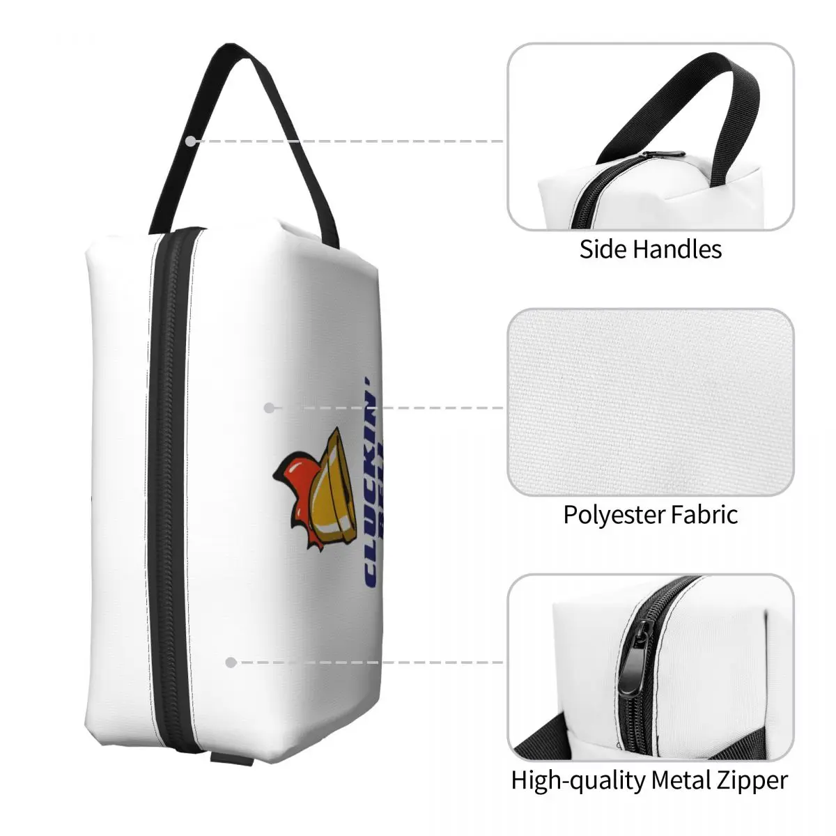 حقيبة مكياج Cluckin Bell GTA San Andreas، منظم مستحضرات التجميل، مجموعة أدوات التخزين، حقيبة مستحضرات التجميل، مقلمة