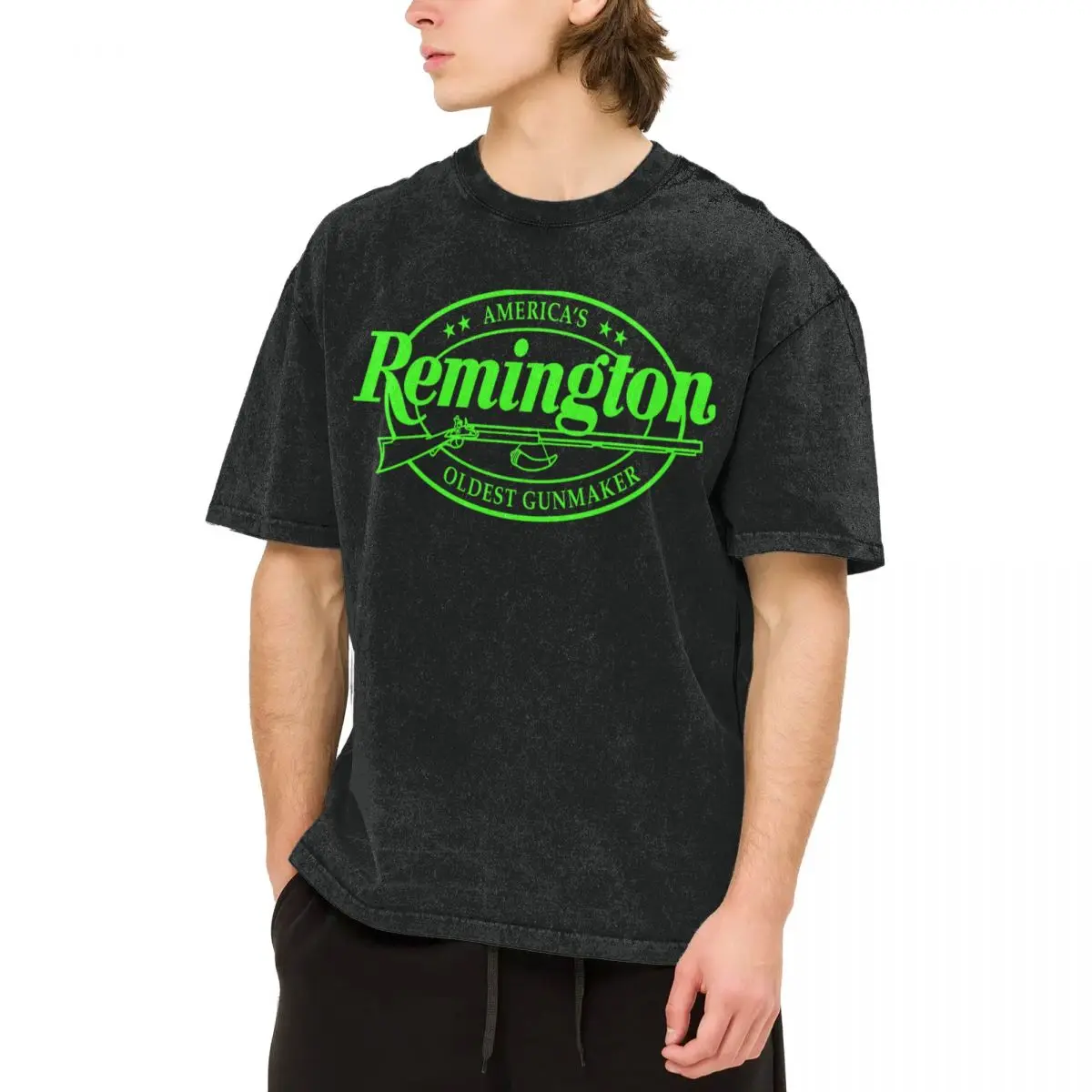 

Funny REMINGTON Men's T-shirt Printed Tops are loose and slim fit Women's T-shirts