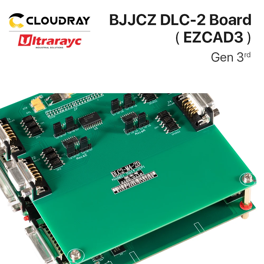 Ultrarayc-Placa de Control de DLC2-M4-2D JCZ, tablero estándar de cuatro ejes con función de grabado de longitud profunda 2.5D EZCAD3 para máquina de marcado