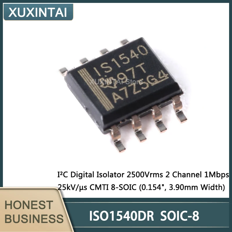 10Pcs/Lot  New Original  ISO1540DR ISO1540  I²C Digital Isolator 2500Vrms 2 Channel 1Mbps 25kV/µs CMTI 8-SOIC