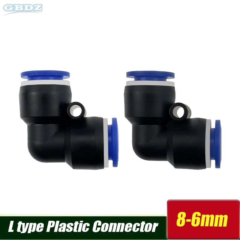 

PVG L Shaped Elbow8-6 10-6 10-8-12-10 Hose Tube One Touch Push in Air Pneumatic Connector Fittings Plastic Gas Quick Fitting