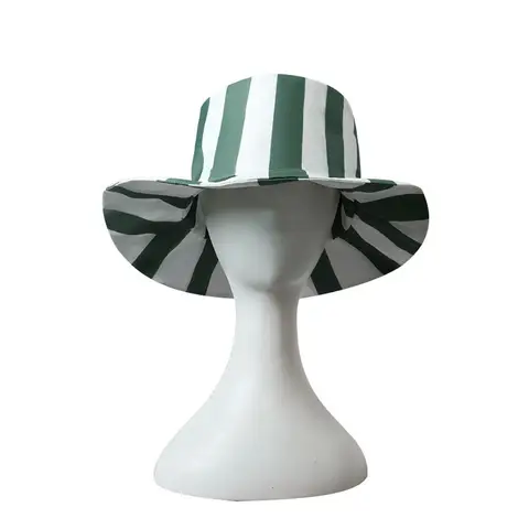Urahara Kisuke Cappello Cosplay Anime di alta qualità Unisex Adulto Cupola Cappello a strisce verdi e bianche Accessori per feste di Halloween