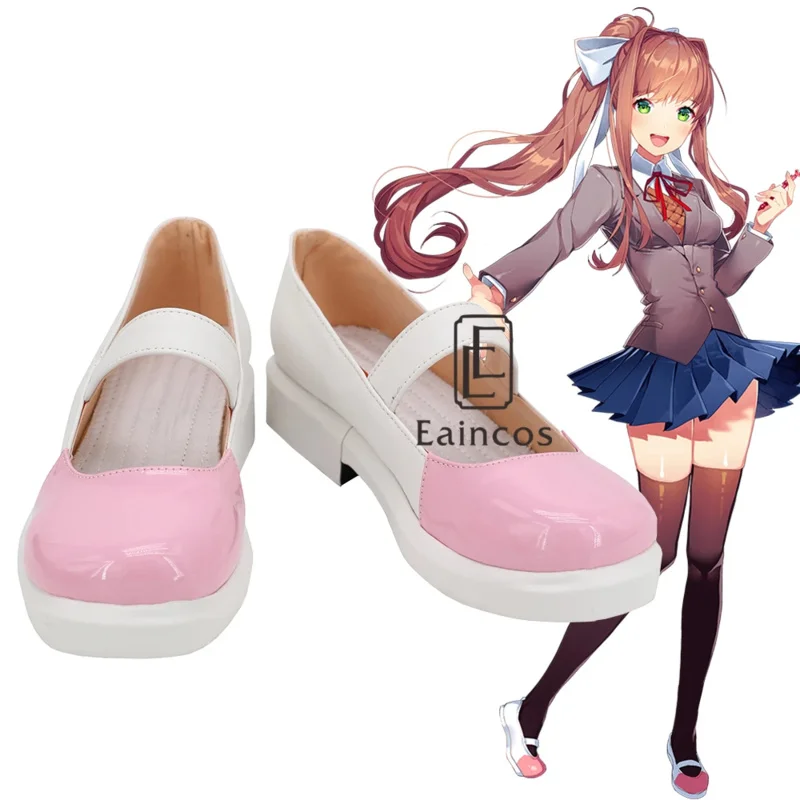 Game Doki Doki Literature Club! Monika Sayori Natsuki Yuri Cosplay Shoes Custom-made XV4781