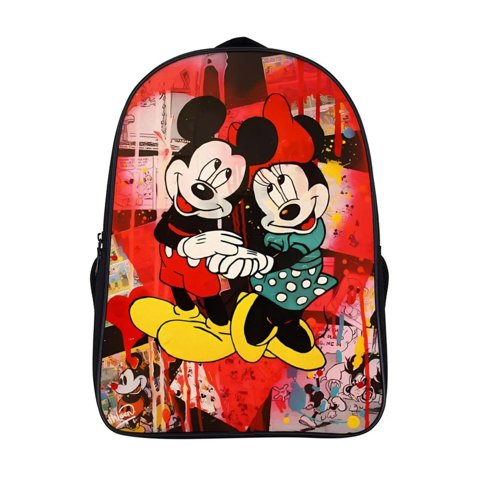 

Fashion Student's Backpack Cartoon Disney Mickey Mouse School Bag 16 Inch 2 Compartment Backpack Student Schoolbag