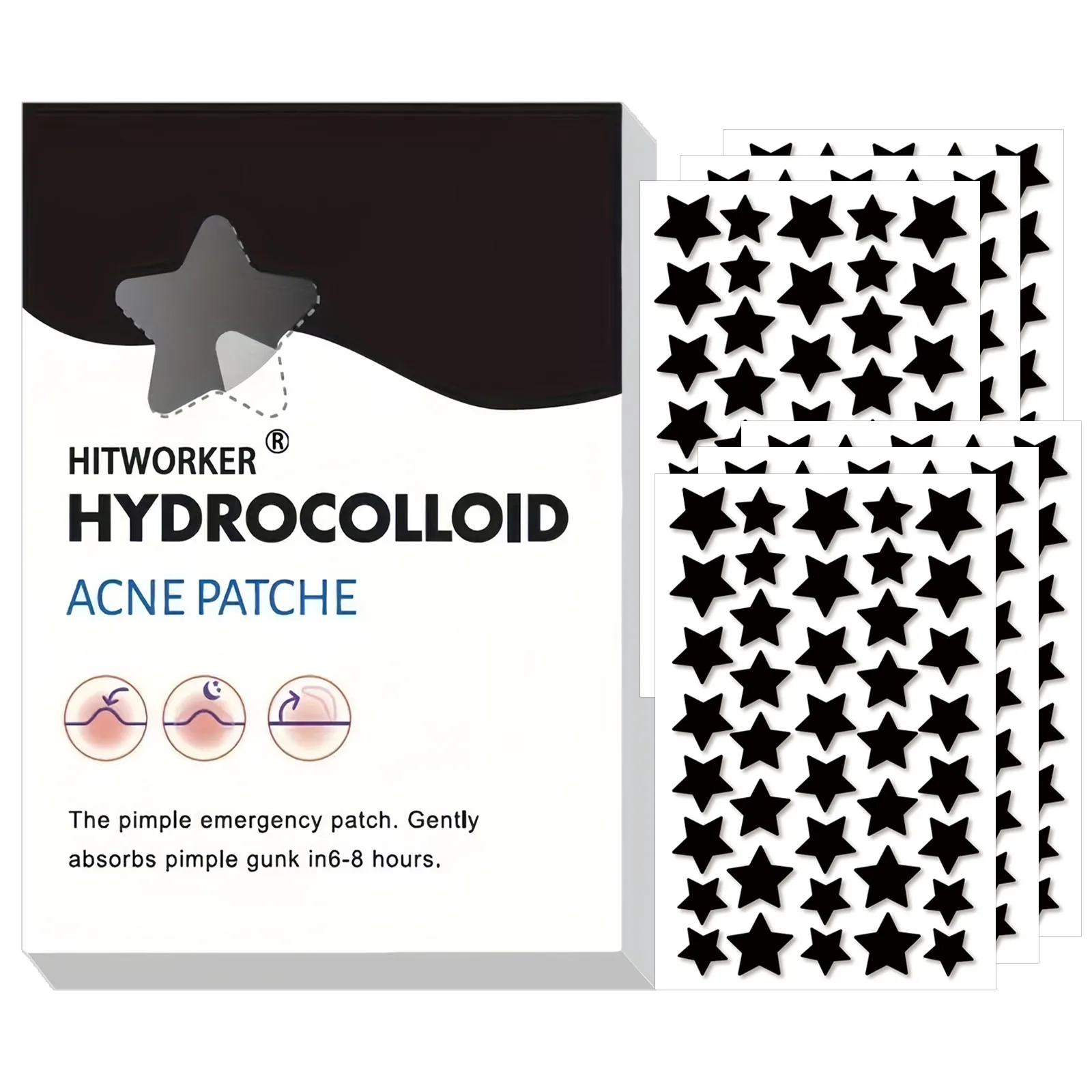 رقعة حب الشباب الغروانية المائية غير المرئية المقاومة للماء لتنظيف الوجه، ملحقات أداة جوهر مناسبة لجميع أنواع البشرة #1