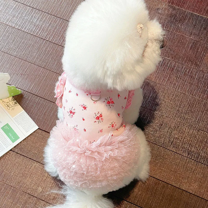 Vestido floral de verano para perros pequeños – Tutú Chihuahua
