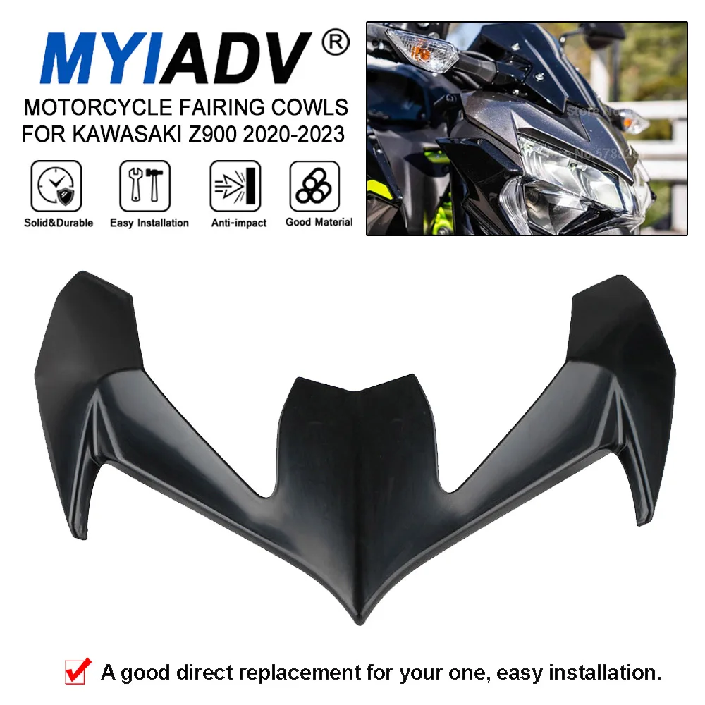 

For Kawasaki Z900 2020 2021 2022 2023 Motorcycle Accessories Unpainted Upper Headlight Cover Front Beak Nose Cone Fairing Cowls