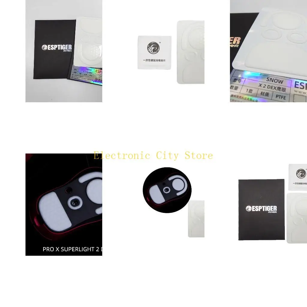 

1Set SNOW Series Mouse Skates for GProX Superlight2 DEX Mouse Feet Pad Glides Curveds Feet HU8D