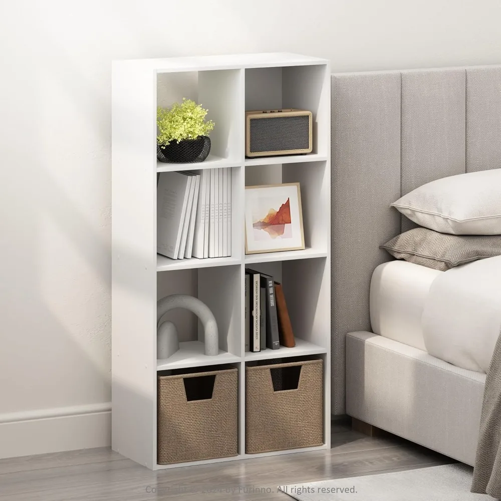 Cubic Storage Cabinet, Bookcase, Bookshelf, 8-Cube, White