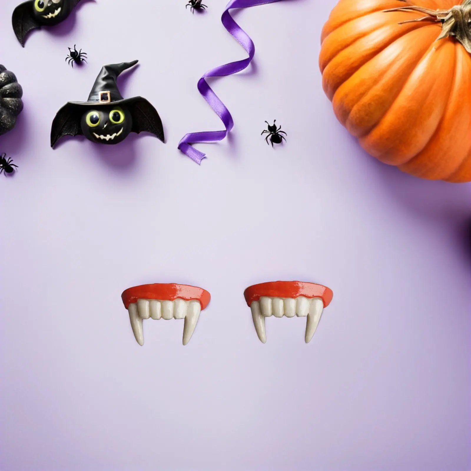 

4Pcs Scary Vampire Fangs Realistic Fake Teeth Caps for Halloween Cosplay Zombie Costume Role Play Gothic Party Accessories