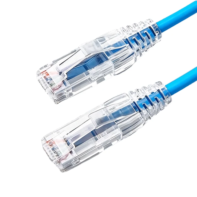 Linkwylan (5 Stück/Packung) Patchkabel RJ45 Color UTP Cat6A 28AWG Slim Ethernet Netzwerk Cat 6 Ethernet-Kabel 4 PVC Cat7 STP Internet Lan-Kabel 9