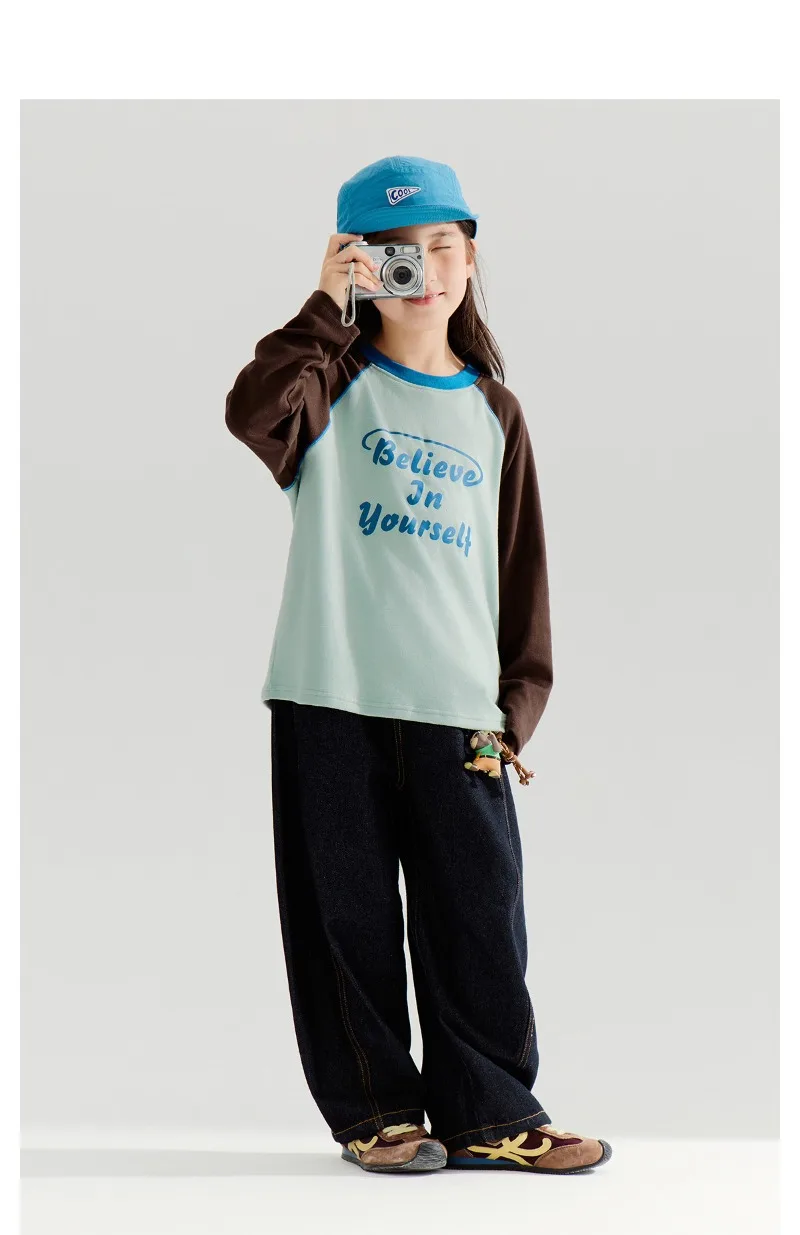 4-14 Jahre Jungen-Jeans UNITIM Herbst Kinder Jungen Trendige Denim-Hose Lose Elastische Taille Junge Teenager Jungen Gerade Hose Junior-Hose – Detail 24