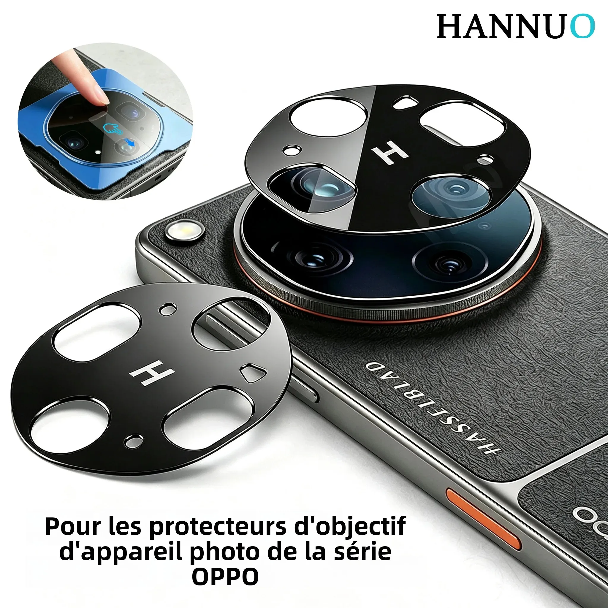 Protection d'objectif pour OPPO Find X9 Ultra, film de protection en verre trempé, film d'objectif avec système d'installation automatique, capuchon d'objectif pour OPPO Find X9.