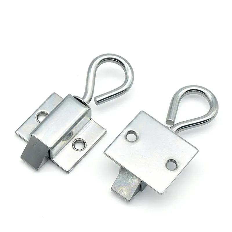 1PCS Carbon Steel Pull Ring Spring Door Bolt Latch Lock Window Gate Anti-theft Security Latch for Industrial Cabinet Hardware