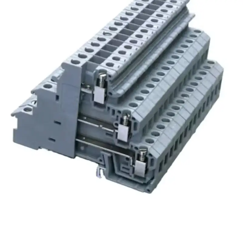 

60pcs DIKD 1.5 3 layer Three level din rail screw terminal block with six conductor Approved by U/L CE RoHS