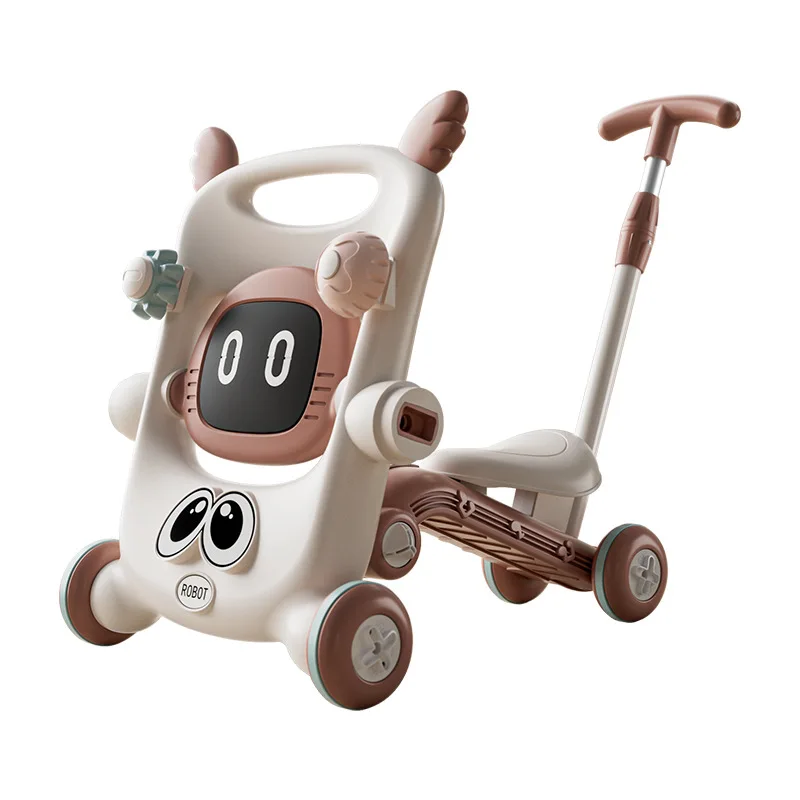 

Infant and toddler hand-pushed walker anti-rollover O-shaped legs to learn to walk walker stroller Baby 8-in-1 walker