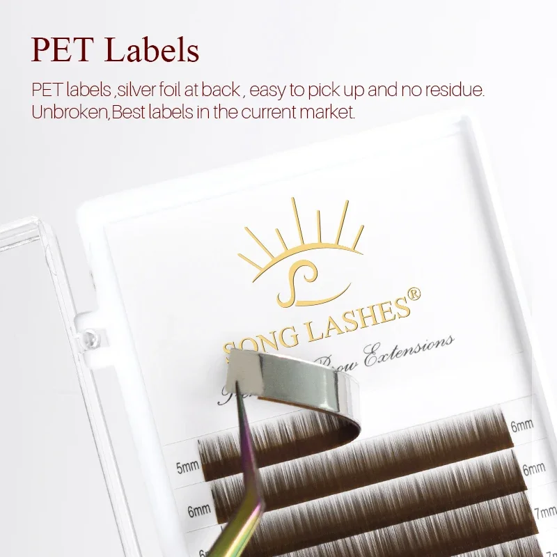 曲まつげ-カスタマイズされた眉毛エクステ,つけまつげ,プロのツール,カールなし,卸売り,高品質