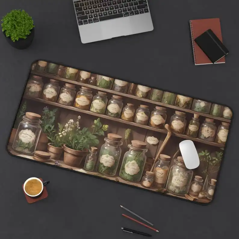 

Chemical Plant Table Mat,Fantasy Pharmacy Mousepad, Pharmacist Play Mats, Non-slip Waterproof Mouse Pad,Perfect Gift for Women