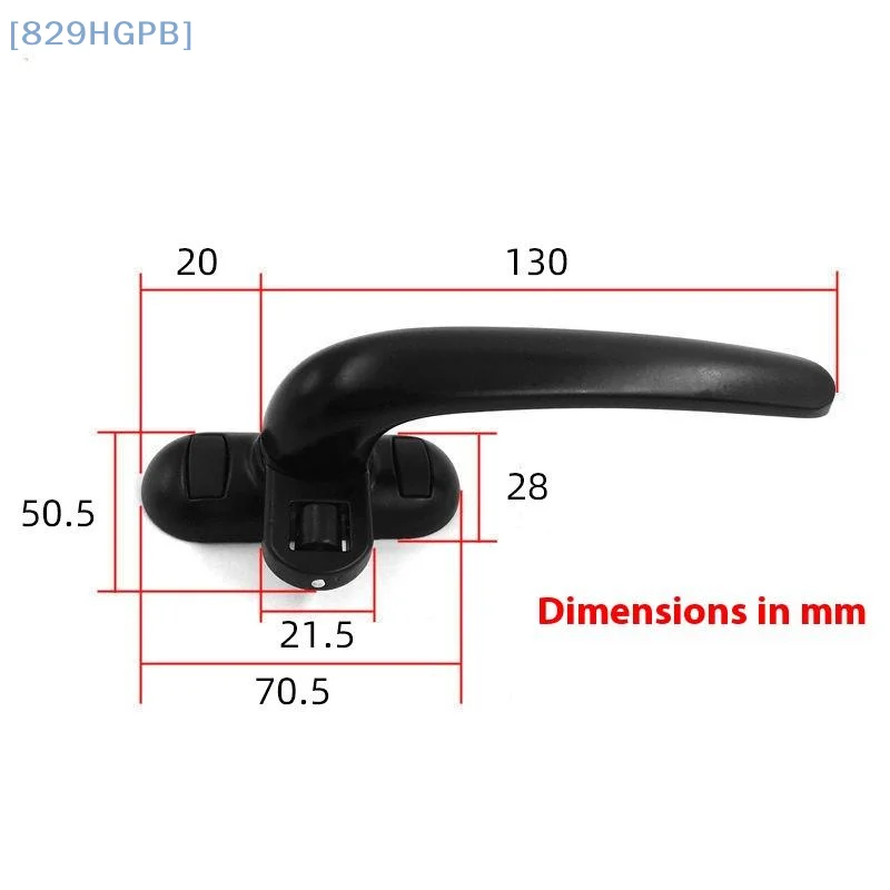 

【HGPB】Утолщенная оконная ручка из алюминиевого сплава, створка, ручка с семью символами, наружное открытое окно с ручкой замка