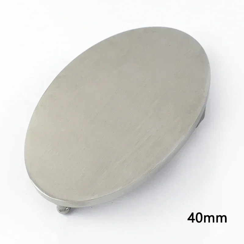Meetee 1 Stück 35 mm/40 mm Edelstahl-Gürtelschnallen, Metall, glatte Platte, Schnalle für Herren, Bund, Kopfstift, automatischer Verschluss, Kunsthandwerk