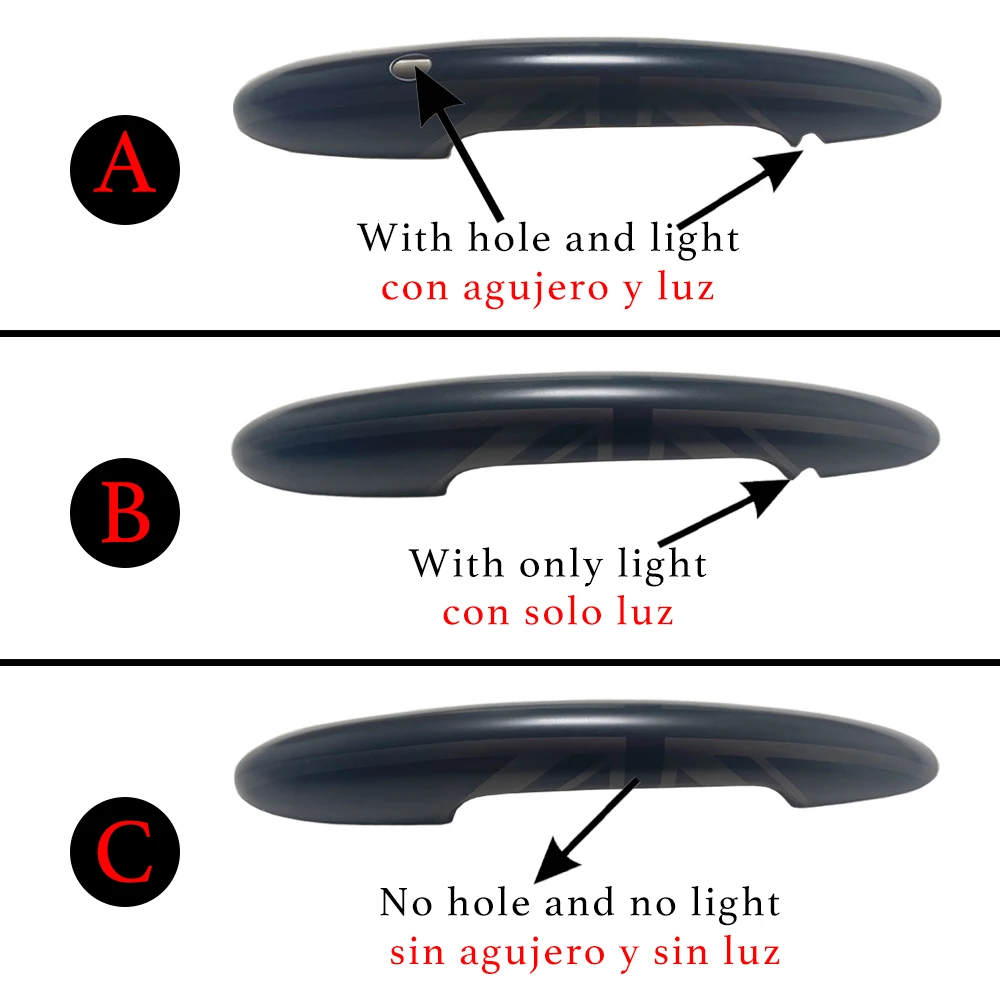 2PCS In Set Gloss Black Door Handle Cover Sticker Trim For MINI Cooper S JCW F56 F57 Car-Styling Exterior Parts Accessories