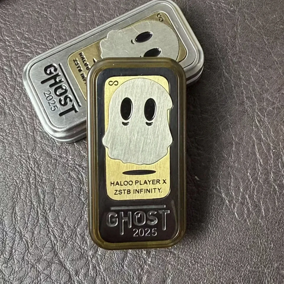 EDC クリエイティブゴーストフィジェットおもちゃ金属三層プッシュフィ