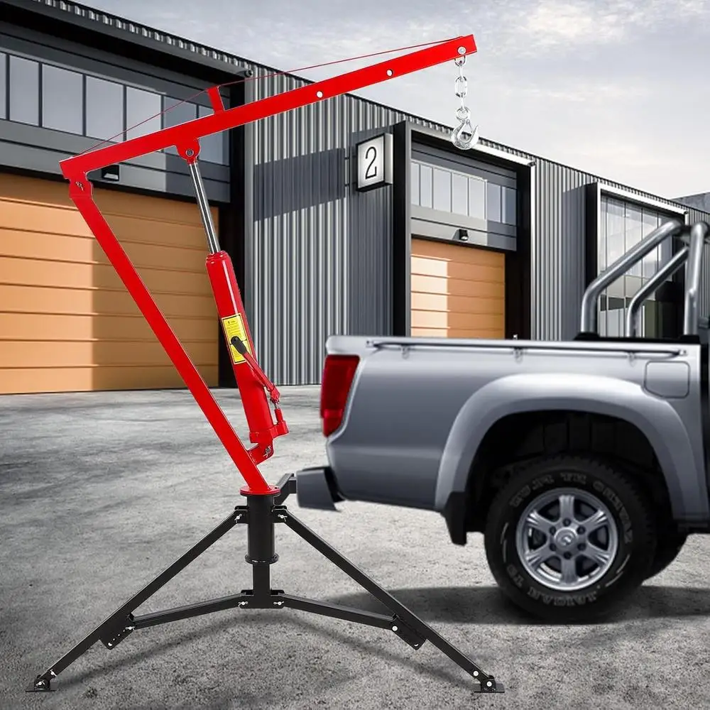 Hitch Mount Truck Crane 1000 Lbs Capacity 360° Rotation Safety Stability Easy Installation Versatile Lifting Operations Enhanced