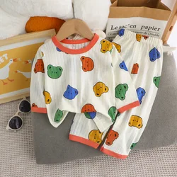 Child Pajam Baby Clothes Children Loungewear Long Sleeve Pajamas for Cute Deisgn Lightweight Comfortable Fabric Sleepwear Outfit