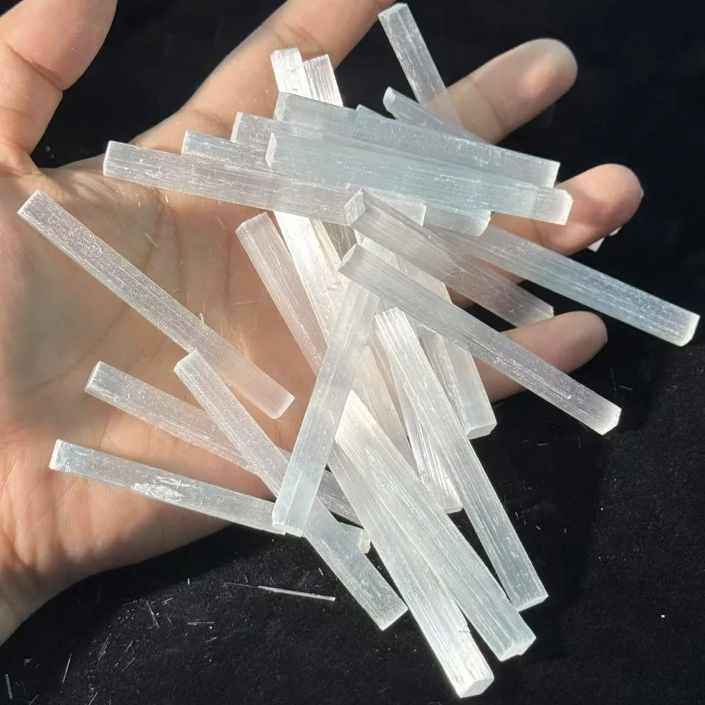 20/30pcs Selenite Natural Stone Rough Crystals Stick Mineral Healing Reiki Gift Chakra Gypsum Crafts Energy Point Wands