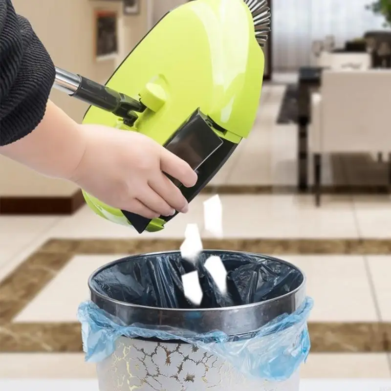 

Multifunction Manual Hand-Push Sweeping Machine Non-Electric 360 Degree Rotating Floor Mop Broom Dustpan Cleaning Tool B95B