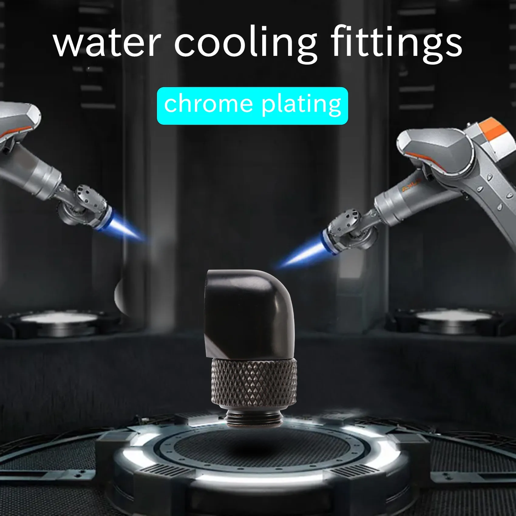 12.9Mm G1/4 Thread 90 Degree Rotary Tube Connector Fitting For Pc Water Cooling-PZZW
