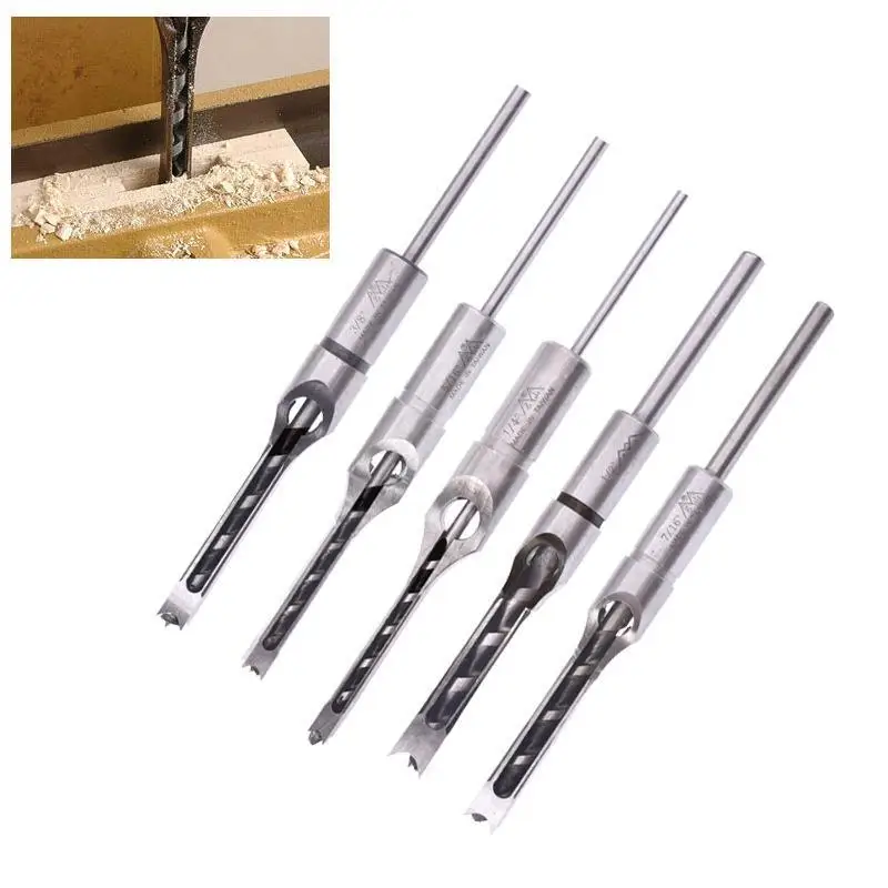 النجارة ثقب مربع الحفر ثقب مربع اللكم أداة خاصة مجموعة مثقاب السلطة