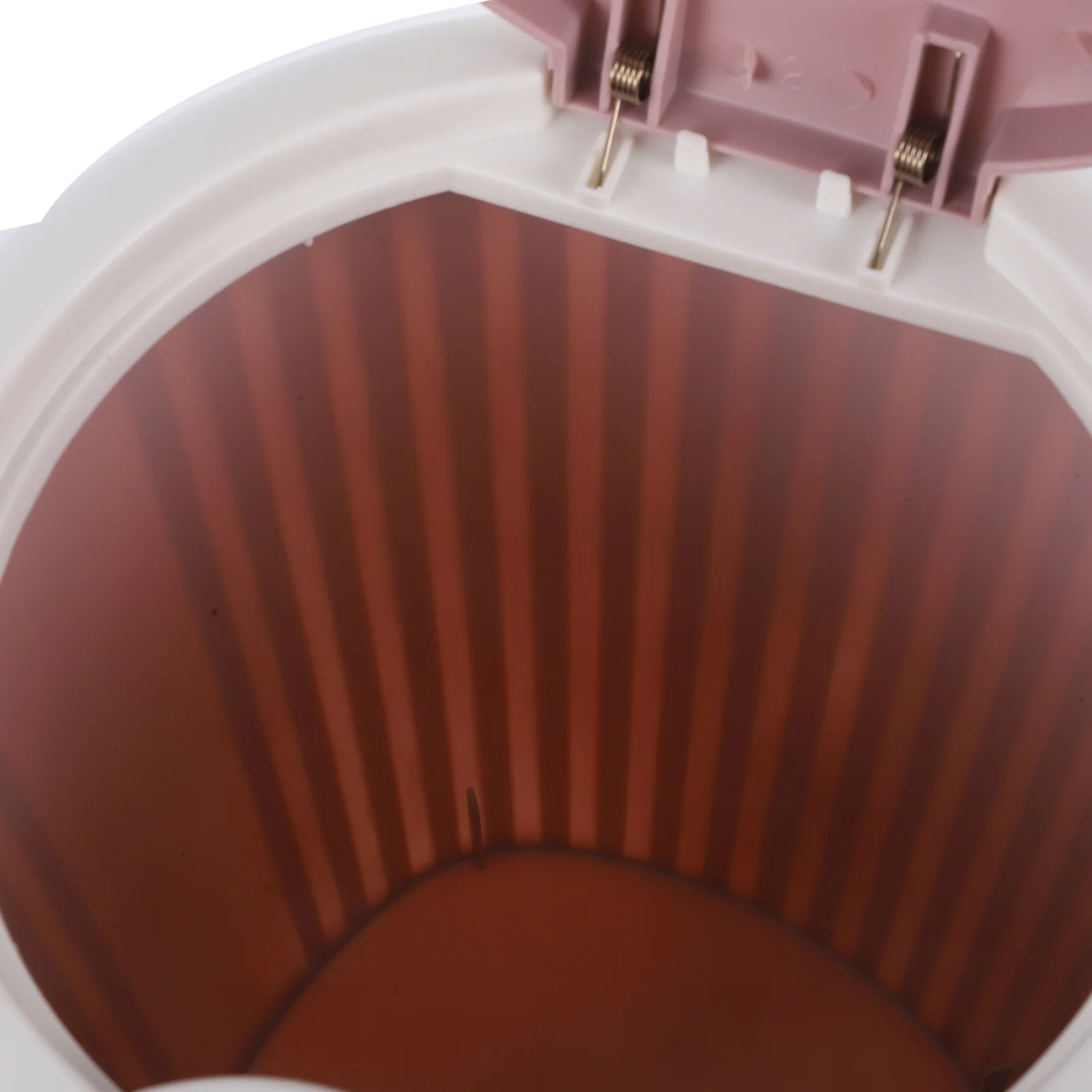 

Plastic Trash Can Home Kitchen Office Bathroom Cleaner Pink Simple Cover Portable Storage Garbage Holder Basket