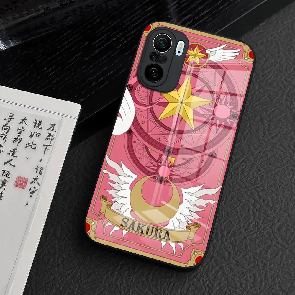 Card Captor SAKURA Cartoon Phone Case For Xiaomi 14 Lite 12 Pro 11t 13 Lite POCO M6 M5 X6 X5 X3 NFC F5 F6 Pro Glass Cover