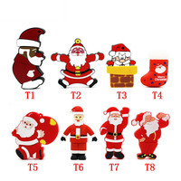 Hot Christmas Gift USB Flash Drive 64GB Santa Claus Pen Drive 32GB Creative Gifts Memory Stick 16GB Christmas Socks Pendrive 8GB