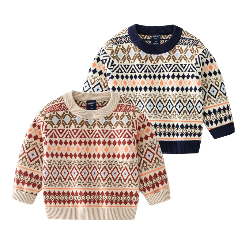 

Cotton Boys Sweaters Quality Fashion Toddler Baby Pullover Kids Knitwear Children's Clothes