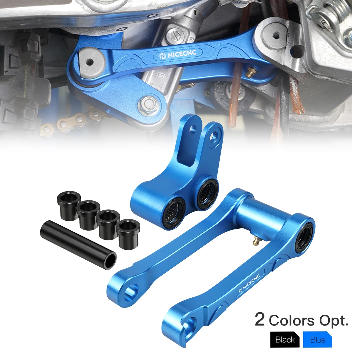 

For Yamaha YZ125 YZ250 2006-2024 YZ125X 2020-2023 YZ250X 2016-2023 WR250F WR450F WRF 2006 CNC Motorcycle 1.5" Lowering Link Kit