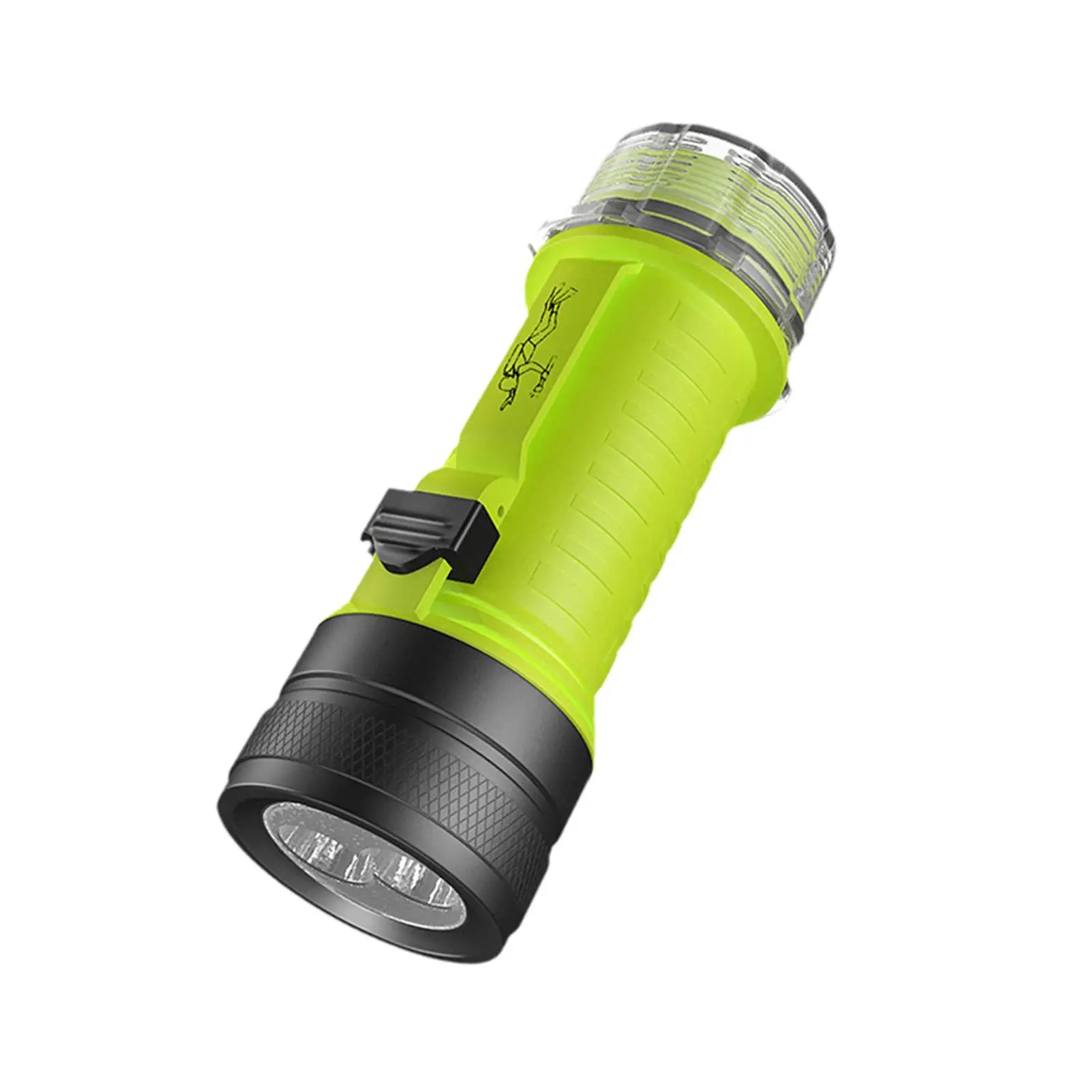 Scuba Diving Flashlight Lightweight Versatile Waterproof Underwater Light for Fishing Emergency Hiking Under Water Scuba Diving