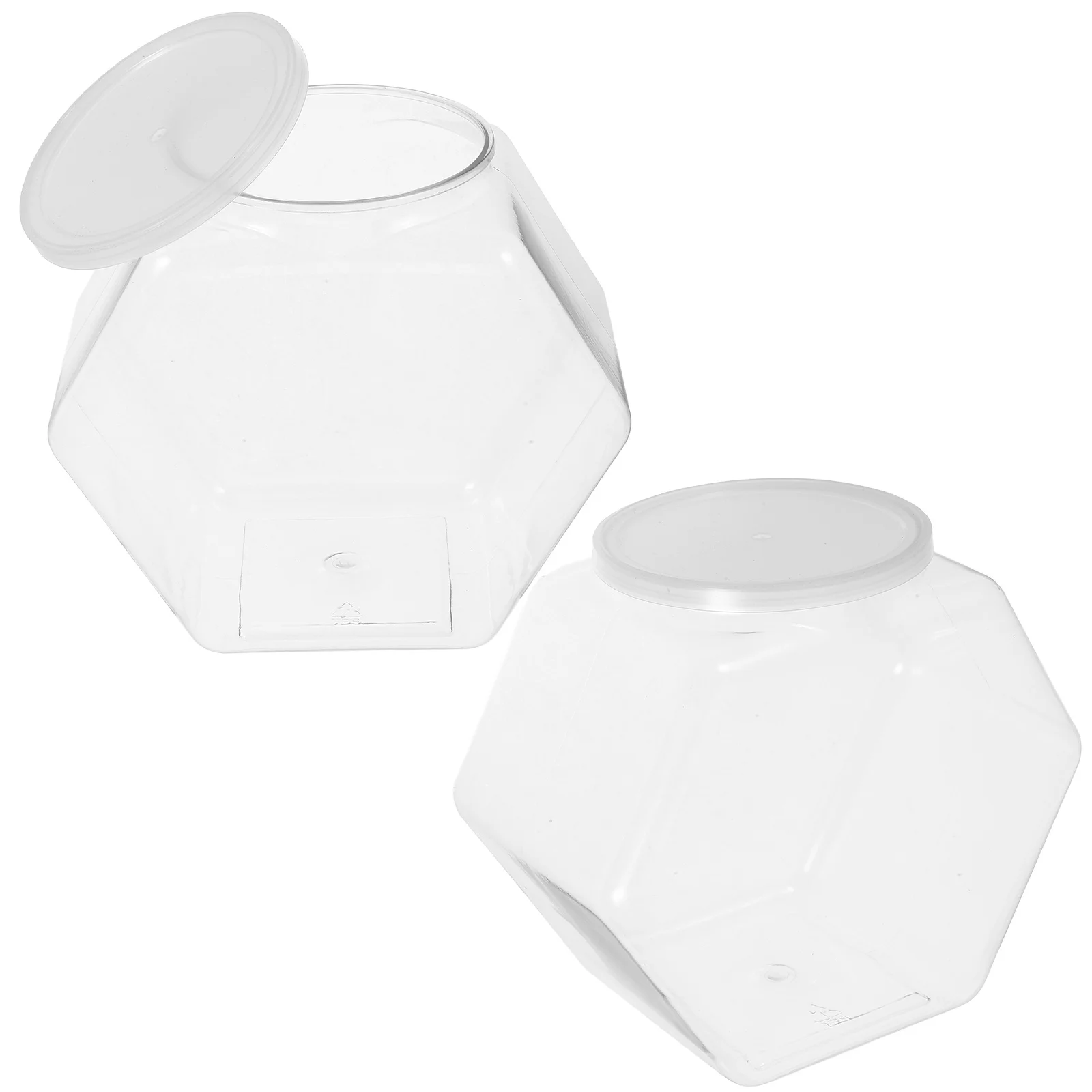 

2Pcs Transparent Plastic Fish Bowl Desktop Small Aquarium Shatterproof Office Home Decorative Fish Bowl Clear Viewing Tank