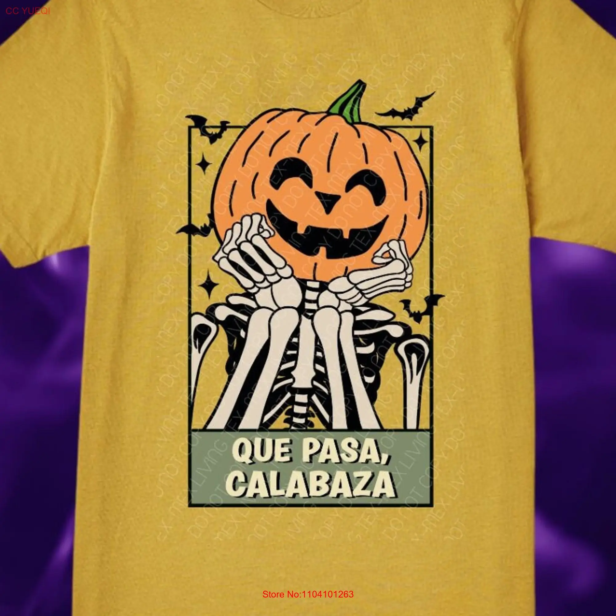 Тыква испанская футболка Que Pasa Calabaza забавная Латина s мексиканская Хэллоуин День мертвых Мексиканская