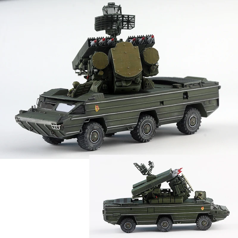 1/72 Schaal Russische Sam-8 Luchtverdediging Raketsysteem Gepantserd Voertuig Simulatie Hars Model Statische Display Collectible Gift