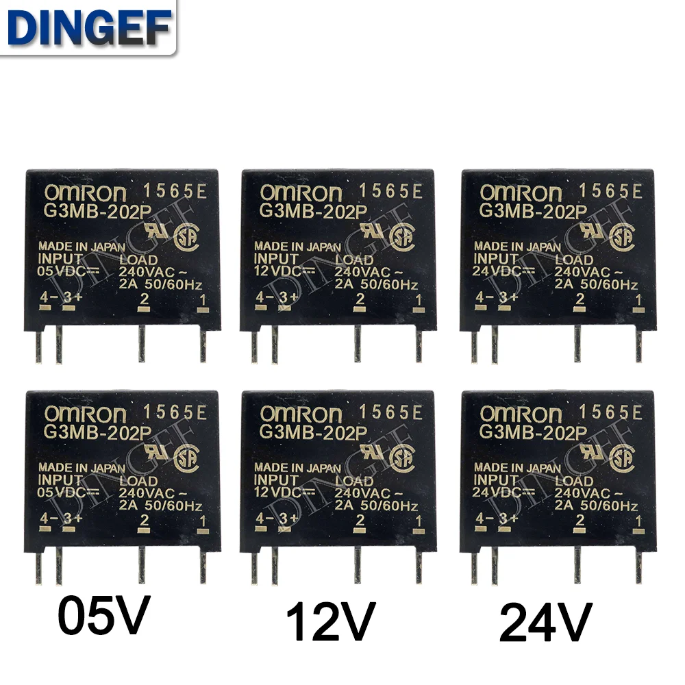 1 unids/lote 5V 12V 24V DC-AC módulo de relé de estado sólido G3MB-202P G3MB 202P SIP SSR AC 240V 2A interruptor de relé de resistencia de circuito