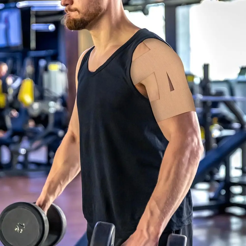 شريط علم الحركة الجديد المقاوم للماء، شريط كتف هيبوالرجينيك قابل للتنفس، شريط رياضي، دعم رياضي #2