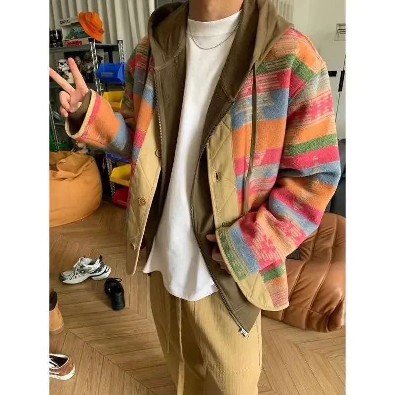 

Male Fall Chao Pai Coat Retro Nationality Loose Comfortable Jacket Wearing Outside Light Luxury Spring and Autumn Period