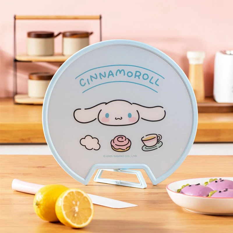 لوح تقطيع مستدير من سانريو كاواي كورومي للفتيات، مطبخ منزلي، لوح تقطيع فواكه وخضروات إبداعي جميل يمكن أن يقف بشكل مستقيم #4