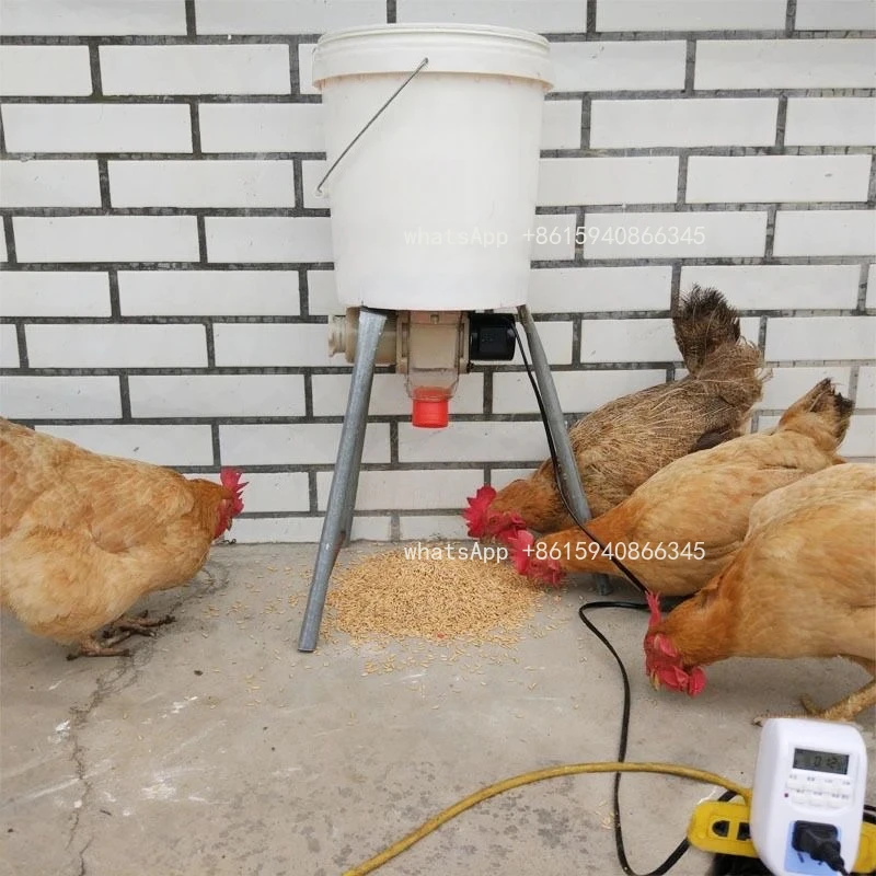 220V Automatic Chicken Feeder Funnel Pellet Pigeon Chicken Duck Pigeon Cage Intelligent Automatic Feeding Artifact