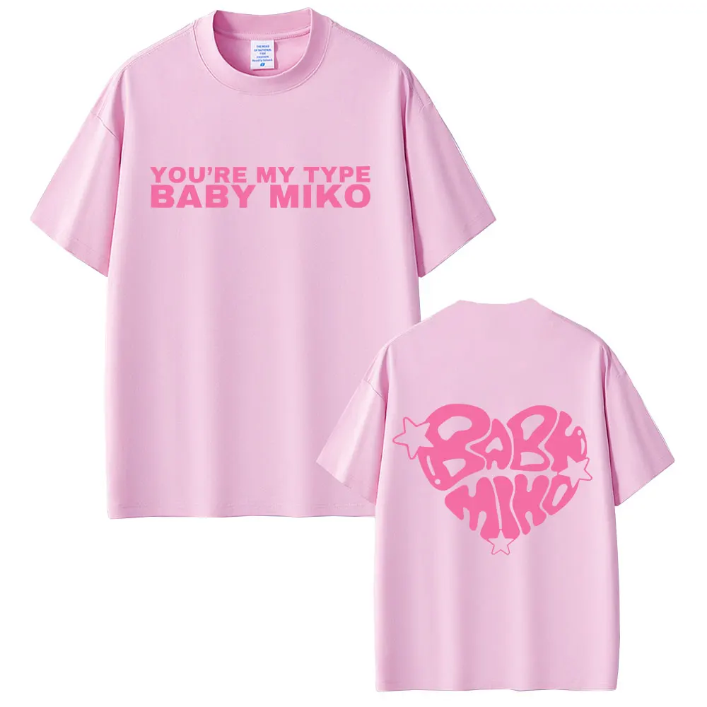 Young Miko Baby Miko Merch T-shirt Men Women Hip Hop Fashion Oversized Short Sleeve T Shirt Male Casual Cotton Crewneck T-shirts