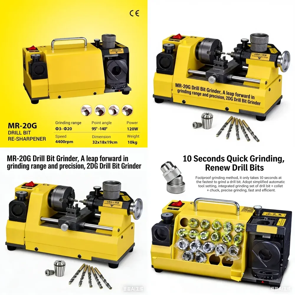 Professional High-Speed Complex Carbide Drill Bit Grinder Sharpener Grinding Machine MR20G